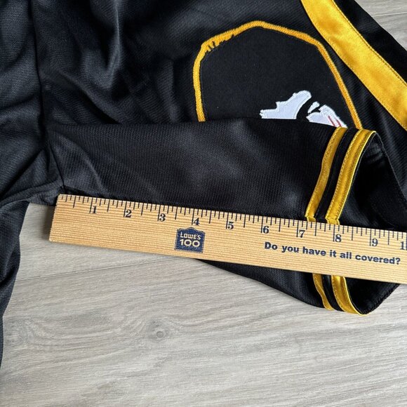 VINTAGE Mperial Sportswear‎ Bruce Lee Black & Yellow YOUTH Basketball Shorts L - Picture 10 of 10